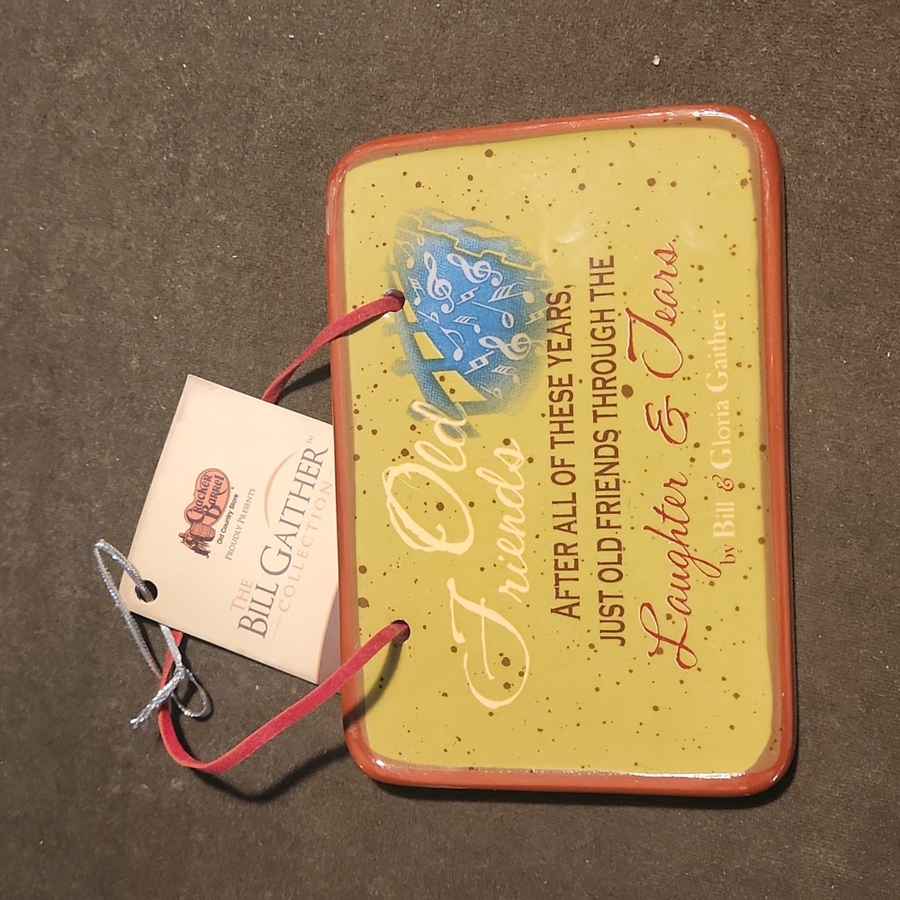 nwt BILL GAITHER COLLECTION "old friends" mimi wall plaque ceramic art new